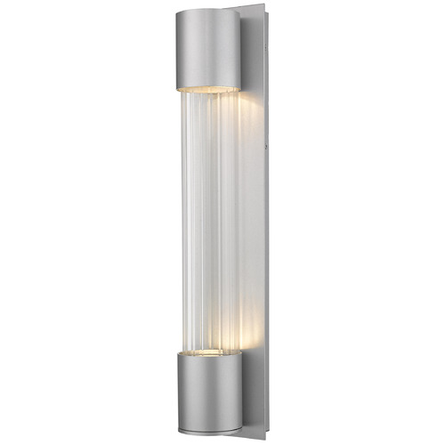 Striate Silver LED Outdoor Wall Light by Z-Lite