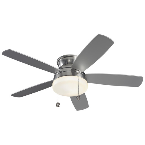 Generation Lighting Fan Collection Traverse 52 Brushed Steel LED Ceiling Fan by Visual Comfort Fan Collection 5TV52BSD-V1