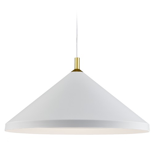 Dorothy White & Gold Pendant by Kuzco Lighting