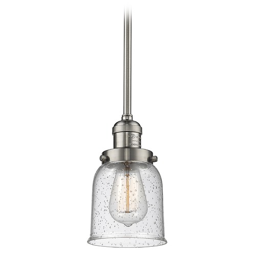 Small Bell Brushed Satin Nickel Mini Pendant by Innovations Lighting