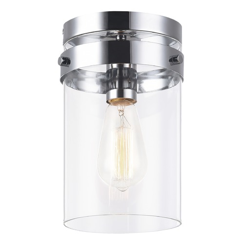 Zale Chrome Semi-Flush Mount by Matteo Lighting