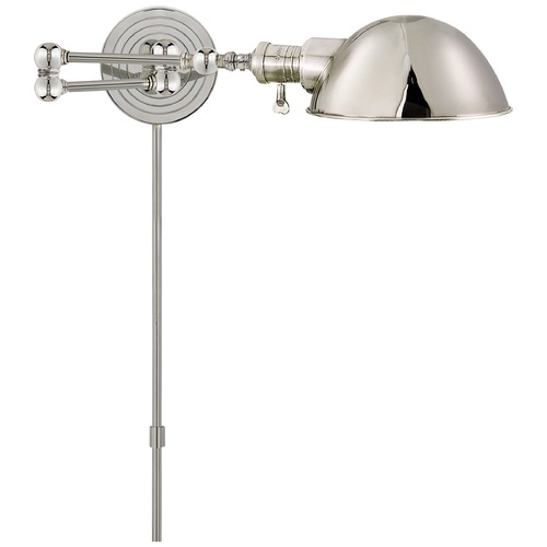 E.F. Chapman Boston Swing Arm in Polished Nickel by Visual Comfort Signature
