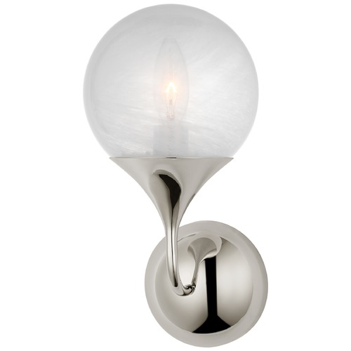 Visual Comfort Signature Collection Aerin Cristol Single Sconce in Polished Nickel by Visual Comfort Signature ARN2404PNWG