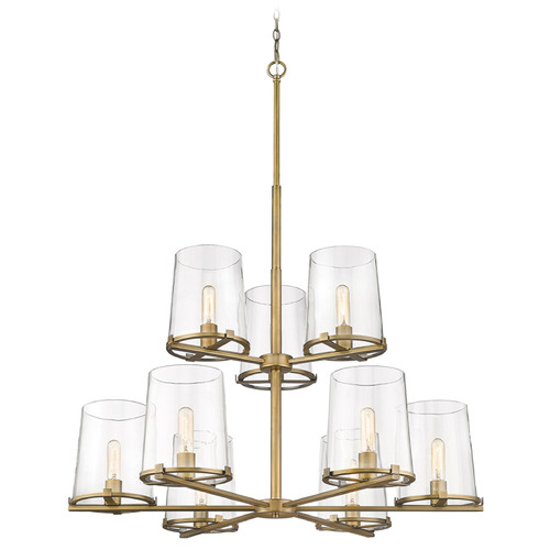Callista Rubbed Brass Chandelier by Z-Lite