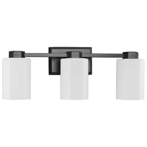 Progress Lighting Cowan 3-Light Matte Black Bath Vanity Light