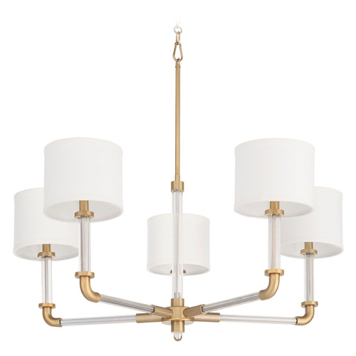 Cyan Design High Tower Clear and Aged Brass Chandelier