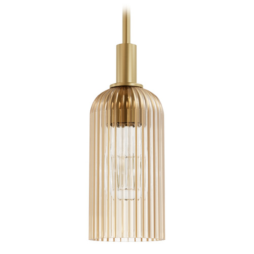 Hunter Fan Company Beverly Glen Luxe Gold Mini-Pendant Light with Cylindrical Shade