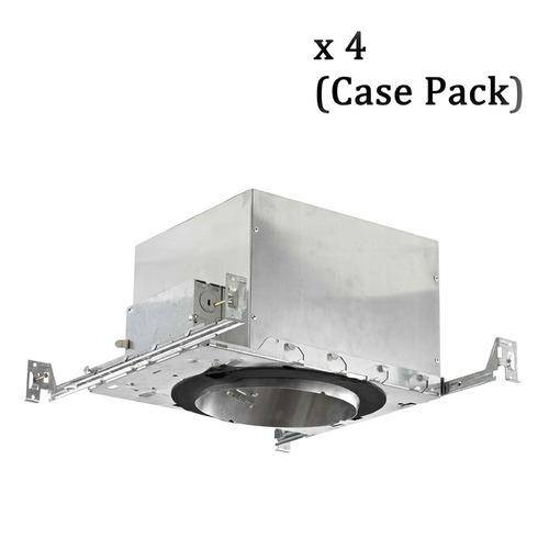6-Inch New Construction E26 Recessed Can Light IC & Airtight Slope Ceiling Case Pack of 4