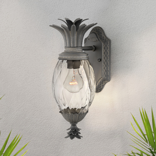 Hinkley Plantation 14-Inch Outdoor Wall Light in Museum Black by Hinkley Lighting 2126MB