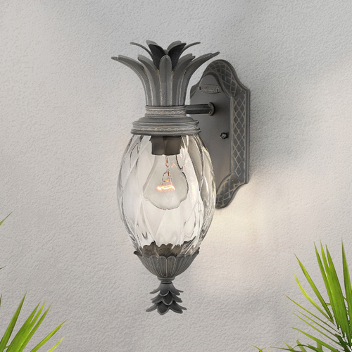 Plantation 14-Inch Outdoor Wall Light in Museum Black by Hinkley Lighting