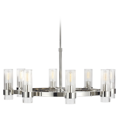 Visual Comfort Studio Collection Chapman & Myers Geneva Polished Nickel Chandelier