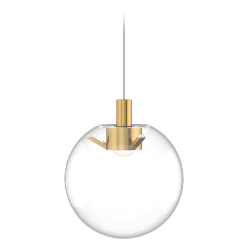 Visual Comfort Modern Collection Palona Monopoint LED Pendant in Brass by Visual Comfort Modern 700MPPLNCNB-LED930