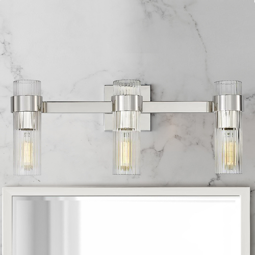 Visual Comfort Studio Collection Chapman & Meyers 22.50-Inch Geneva Polished Nickel Bath Vanity Light by Visual Comfort Studio CV1023PN