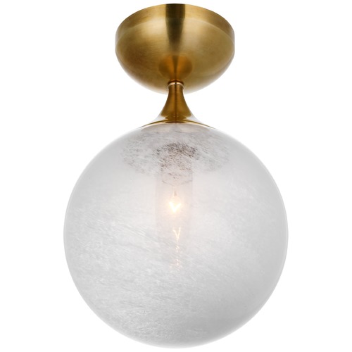 Aerin Cristol Single Flush Mount in Antique Brass by Visual Comfort Signature