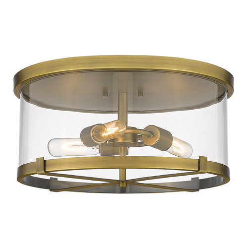 Callista Rubbed Brass Flush Mount by Z-Lite