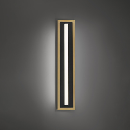 Modern Forms by WAC Lighting Modern Forms Lyrikal Black & Aged Brass LED Sconce WS-10427-30-BK/AB