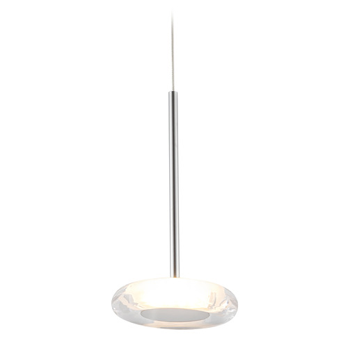 Kuzco Lighting Stephord Chrome LED Mini-Pendant Light with Oblong Shade