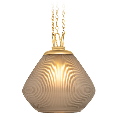 Corbett Lighting Saint Tropez Vintage Brass LED Pendant Light with Bowl / Dome Shade