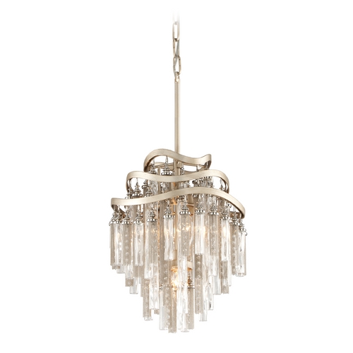 Corbett Lighting Chimera Tranquility Silver Leaf Pendant by Corbett Lighting 176-43-WSL