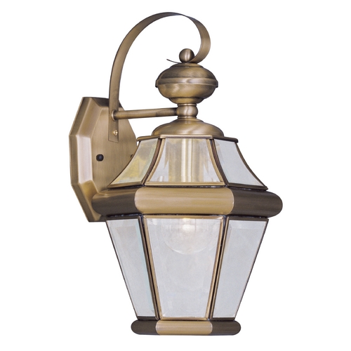 Livex Lighting Livex Lighting Georgetown Antique Brass Outdoor Wall Light 2161-01