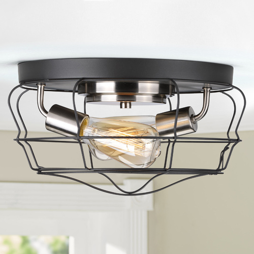 Gauge Bathroom Light in Graphite & Brushed Nickel by Progress Lighting