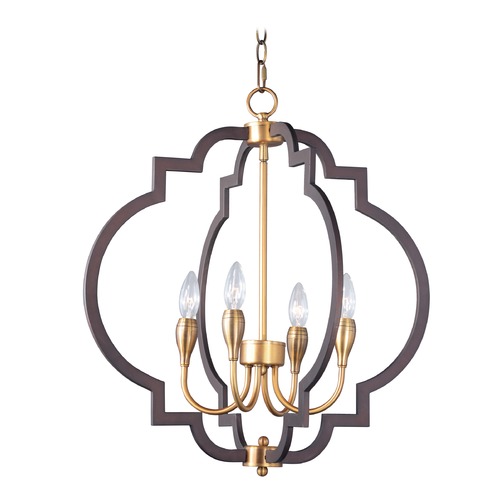 Crest Bronze & Brass Chandelier by Maxim Lighting