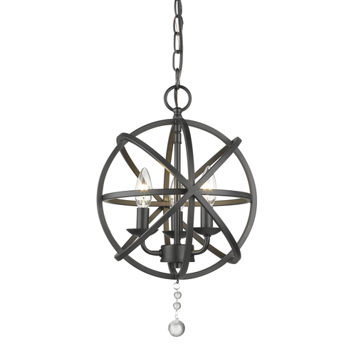 Z-Lite Tull Matte Black Mini-Chandelier by Z-Lite 458-12MB