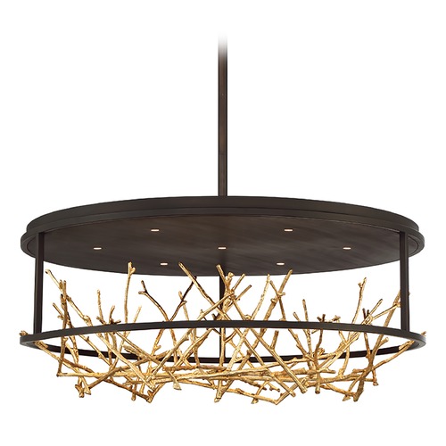 Aerie Bronze & Gold LED Chandelier by Eurofase Lighting
