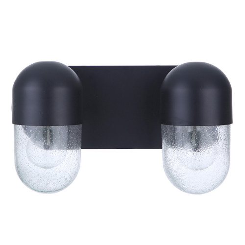 Pill Flat Black Bathroom Light by Craftmade Lighting