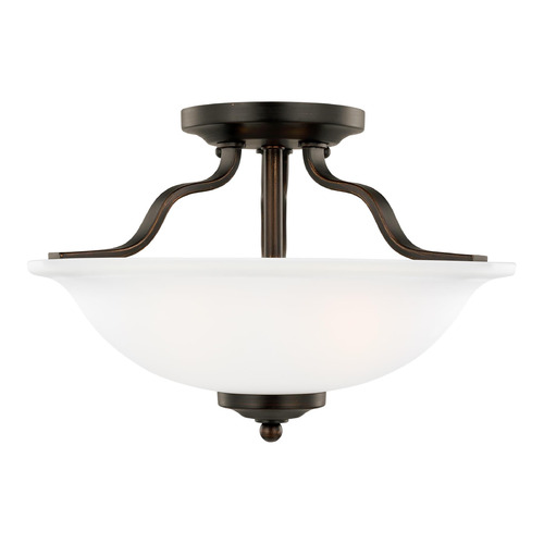 Emmons 13+-Inch Bronze LED Semi-Flush Mount by Generation Lighting