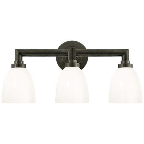 Visual Comfort Signature Collection E.F. Chapman Wilton 3-Light Bath Light in Bronze by Visual Comfort Signature SL2843BZWG