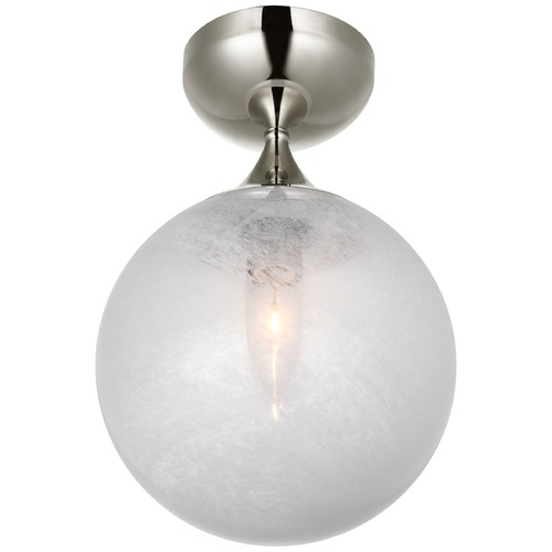 Aerin Cristol Single Flush Mount in Polished Nickel by Visual Comfort Signature