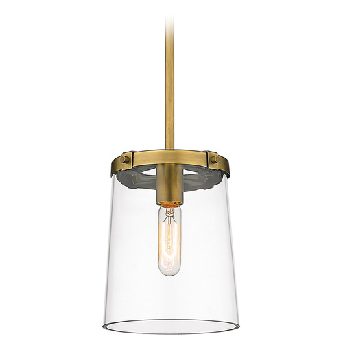 Callista Rubbed Brass Mini Pendant by Z-Lite