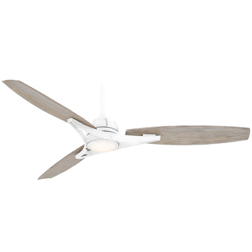 Minka Aire Molino LED Flat White LED Ceiling Fan with Light