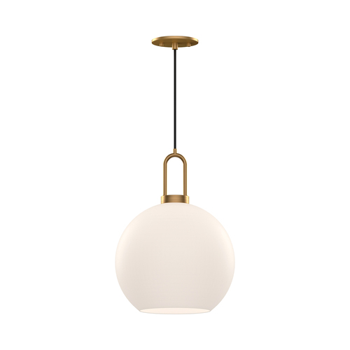 Alora Lighting Soji Aged Gold Mini-Pendant Light with Globe Shade