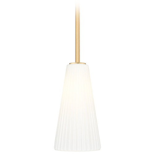 Z-Lite Z-Lite Farrell Modern Gold Mini-Pendant Light with Conical Shade 3043P7-ROD-MGLD