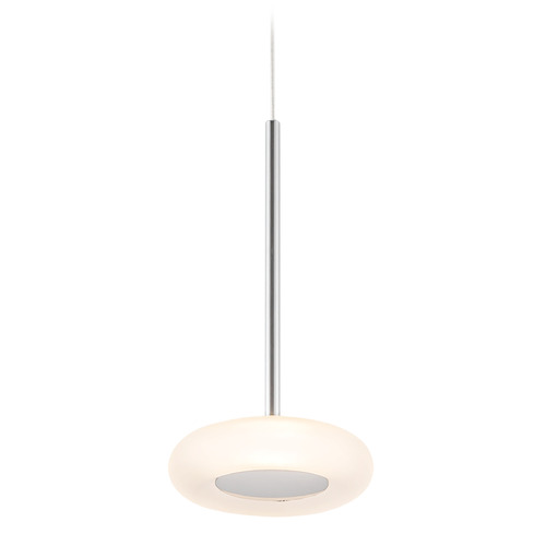Kuzco Lighting Stephord Chrome LED Mini-Pendant Light with Oblong Shade