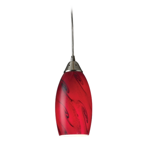 Elk Lighting Modern Mini-Pendant Light with Art Glass 20001/1RG