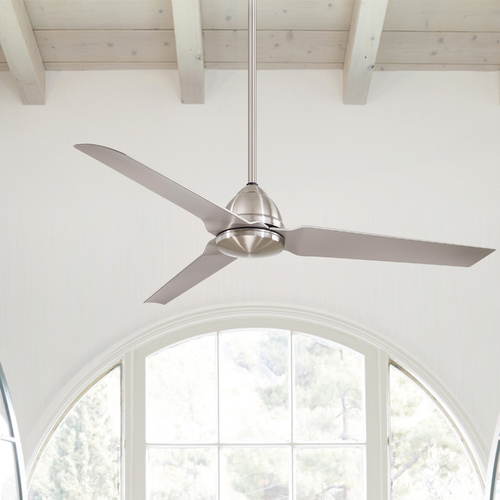 Minka Aire Java 54-Inch Outdoor Ceiling Fan in Brushed Nickel Wet by Minka Aire F753-BNW