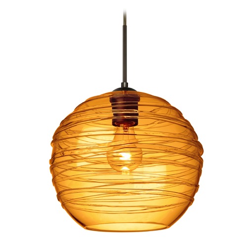 Besa Lighting Wave Bronze Pendant Light