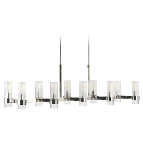 Visual Comfort Studio Collection Chapman & Myers Geneva Polished Nickel Island Light