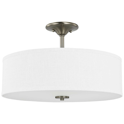 Progress Lighting Inspire Brushed Nickel Semi-Flushmount Light