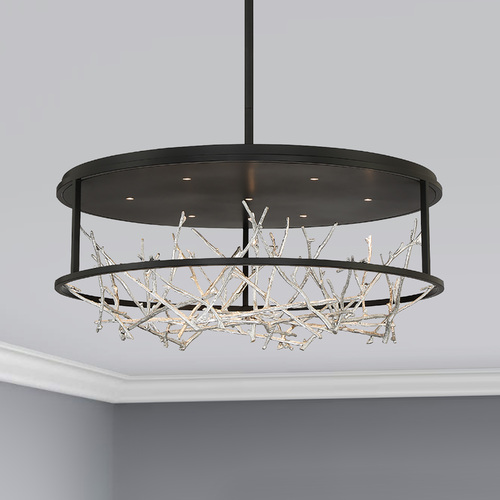 Aerie Black & Silver LED Chandelier by Eurofase Lighting