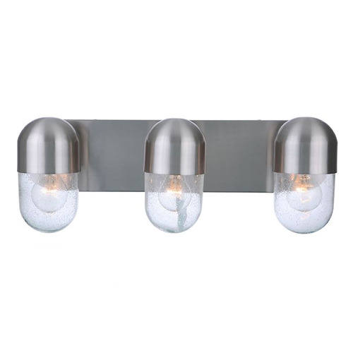 Craftmade Lighting Pill Brushed Polished Nickel Bathroom Light by Craftmade Lighting 55003-BNK