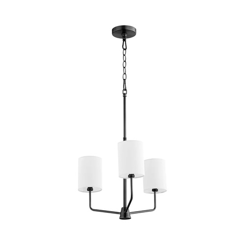 Quorum Lighting Harmony 3-Light Chandelier in Matte Black by Quorum Lighting 657-3-59