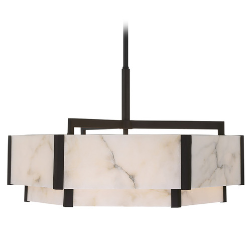 Savoy House Lighting Orleans Black Cashmere Pendant Light with Hexagon Shade