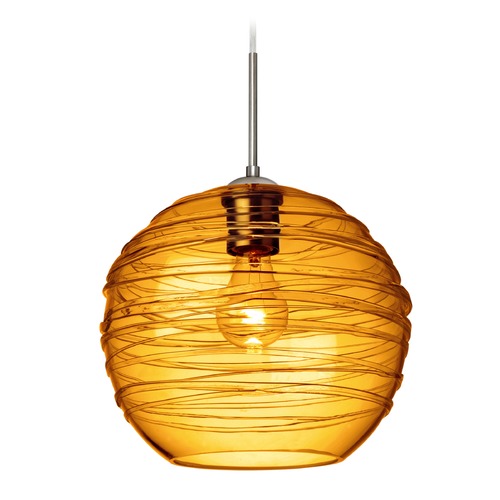 Besa Lighting Wave Satin Nickel Pendant Light