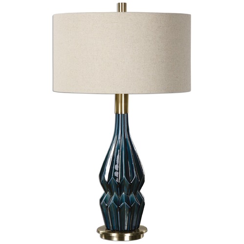 Uttermost Lighting Uttermost Prussian Blue Ceramic Lamp 27081-1
