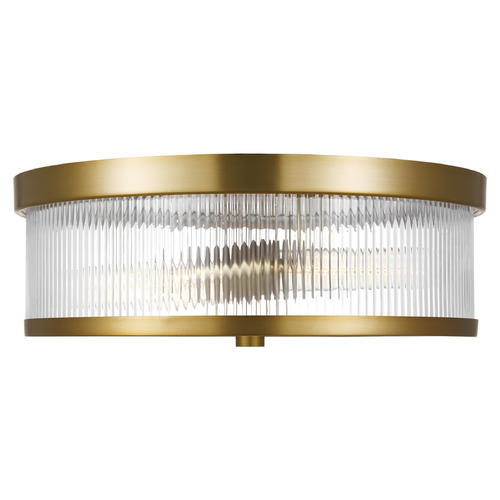Visual Comfort Studio Collection Chapman & Myers Geneva Burnished Brass Flushmount Light