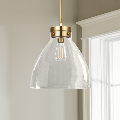 Visual Comfort Studio Collection Chapman & Meyers Garrett Burnished Brass Pendant by Visual CP1121BBS